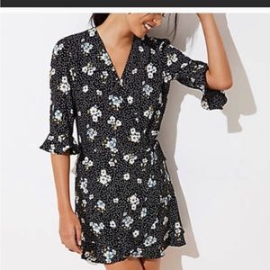 Loft Floral Print Wrap Romper NWT